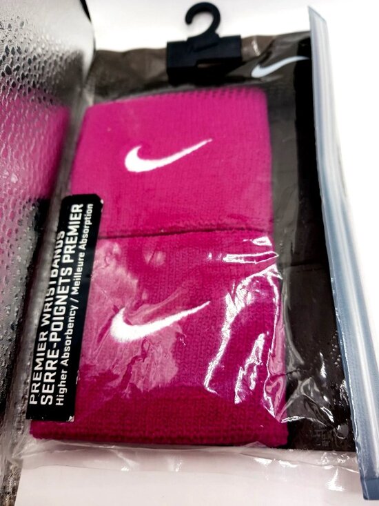 Nike Other - Nike Tennis Premier Sports Wristbands Pink+ White Lot Of Two New and Unused